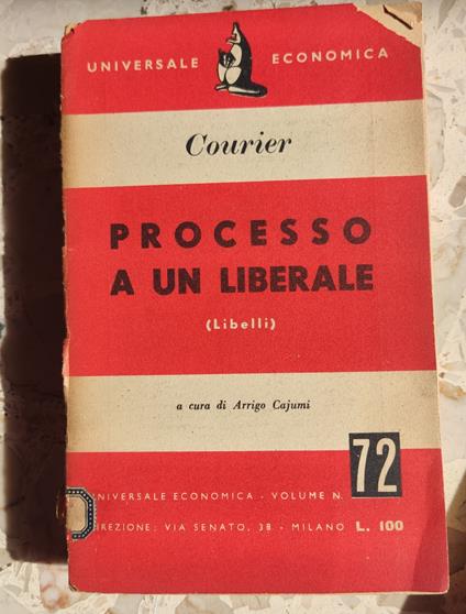 Processo a un liberale - Paul-Louis Courier - copertina