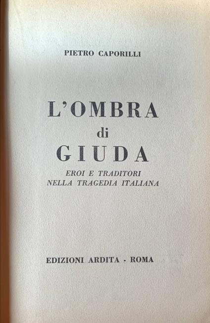 L' ombra di Giuda - Pietro Caporilli - copertina