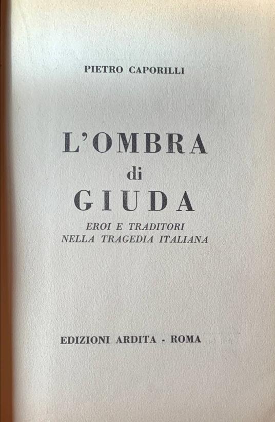 L' ombra di Giuda - Pietro Caporilli - copertina