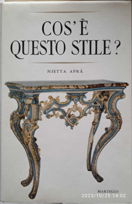 Cos'è questo stile? - Nietta Aprà - copertina