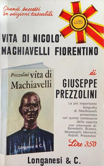 Vita di Nicolò Machiavelli Fiorentino - Giuseppe Prezzolini - copertina