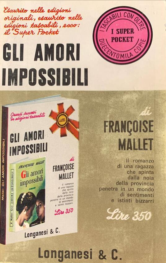 Gli amori impossibili - Francine Mallet - copertina