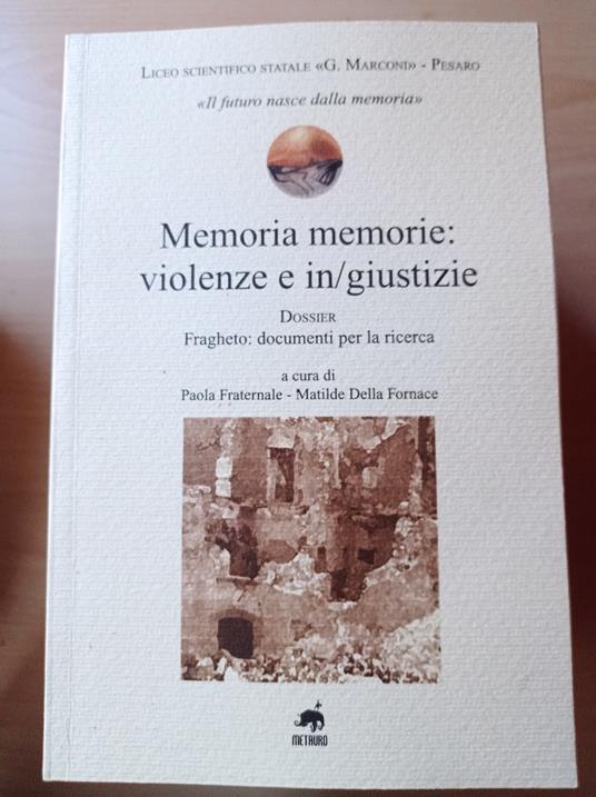 Memoria memorie: violenze e in/giustizie - copertina