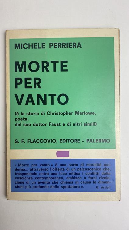 Morte per vanto - Michele Perriera - copertina