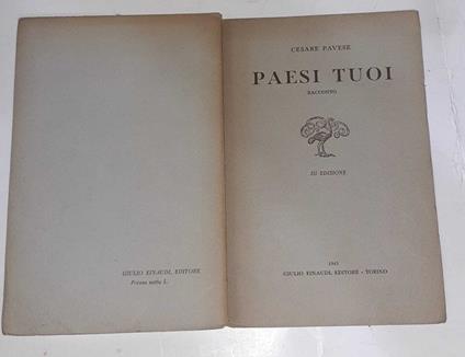 Paesi tuoi. Racconti - Cesare Pavese - copertina