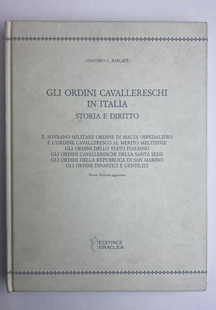 Gli ordini cavallereschi in Italia - copertina