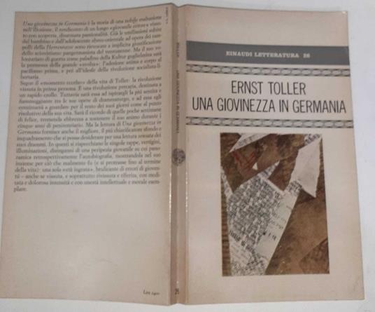 Una giovinezza in Germania - Ernst Toller - copertina