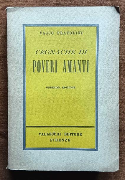 Cronache di poveri amanti - Vasco Pratolini - copertina