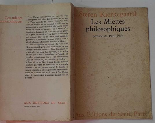 Les miettes philosophiques - Sören Kierkegaard - copertina