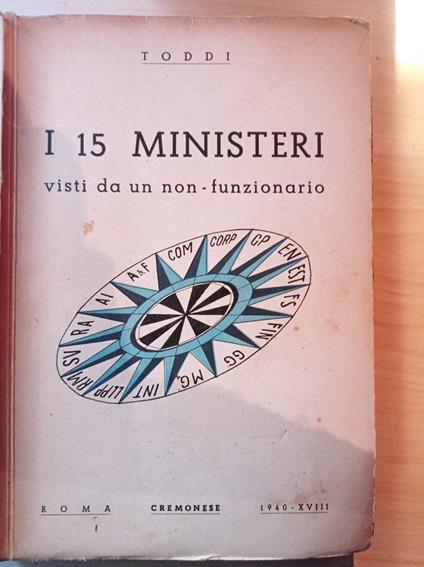 I 15 ministeri visti da un non - funzionario - Toddi - copertina