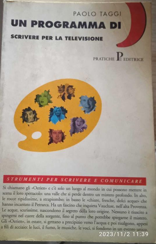 Un programma di. Scrivere per la televisione - Paolo Taggi - copertina