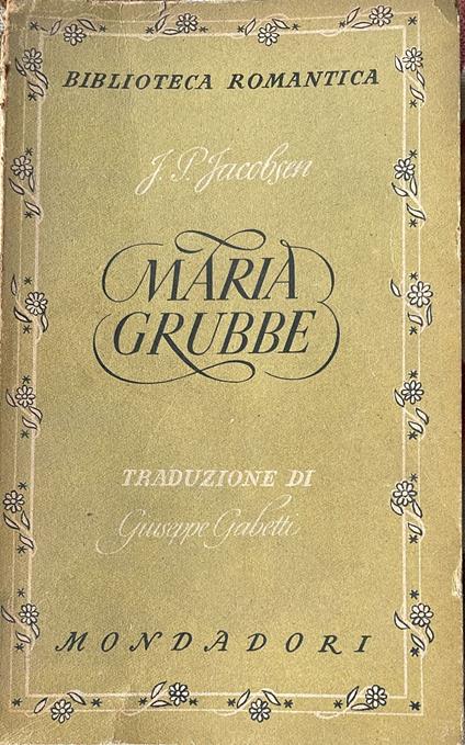 Maria Grubbe - Jens Peter Jacobsen - copertina