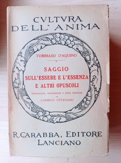 Saggio sull'essere e l'essenza e altri opuscoli - Tommaso d'Aquino (san) - copertina