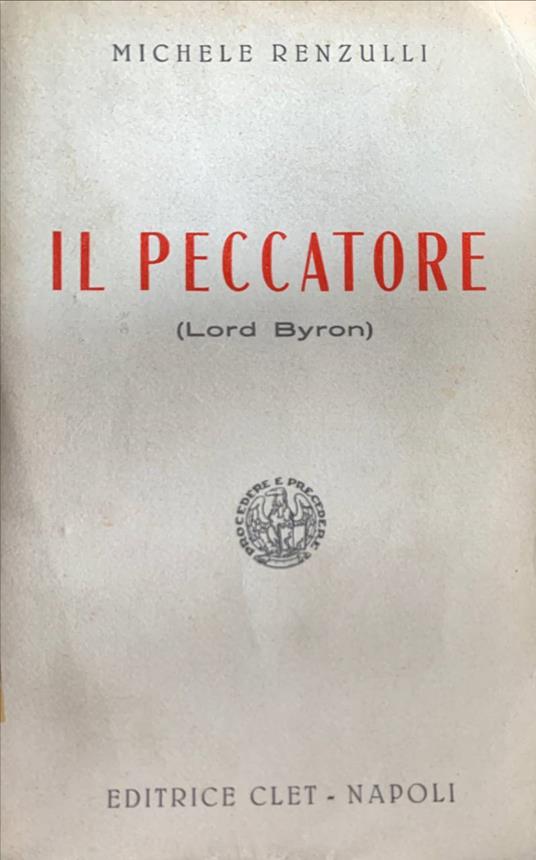 Il peccatore (Byron) - copertina