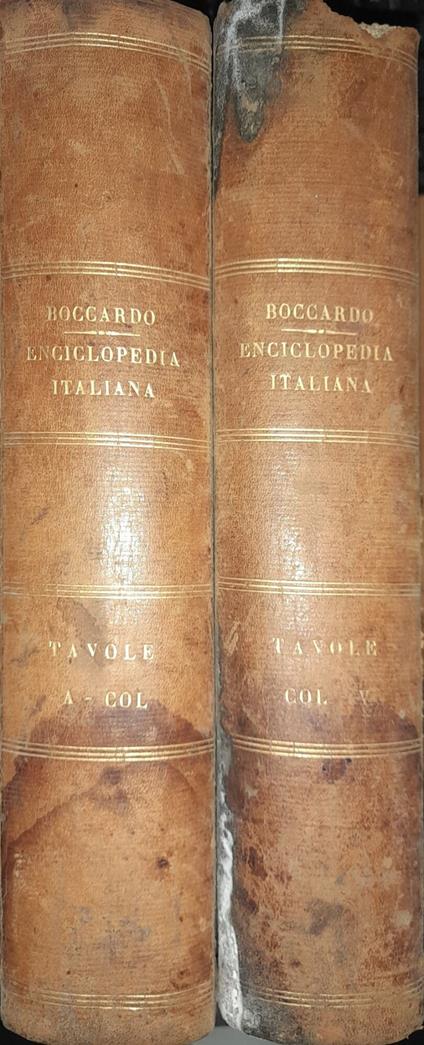 Nuova Enciclopedia italiana ovvero Dizionario Generale di Scienze, Lettere, Industrie, ecc. (volume XXV, tavole parte I e II) - Gerolamo Boccardo - copertina