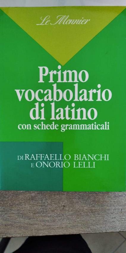 Primo vocabolario di latino - Enrico Bianchi - copertina