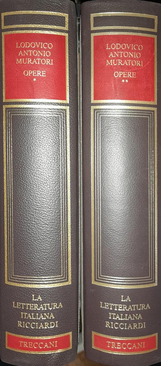 La letteratura italiana Ricciardi. Dal Muratori al Cesarotti. Opere del Lodovico Antonio Muratori (2 volumi) - copertina