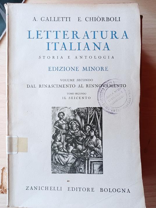 Letteratura italiana Vol. 2 - Alfredo Galletti - copertina
