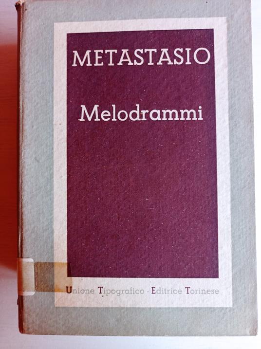 Melodrammi - Pietro Metastasio - copertina