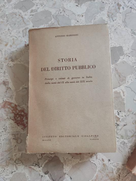 Storia del diritto pubblico - copertina