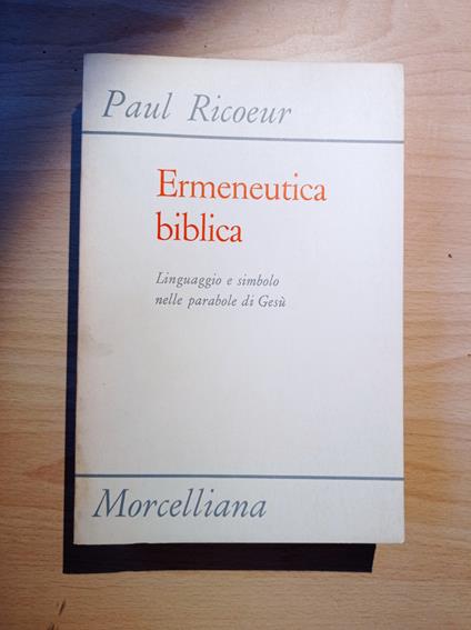 Ermeneutica biblica - Paul Ricoeur - copertina