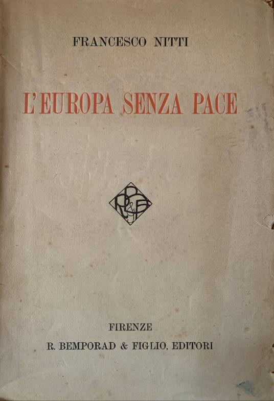 L' Europa senza pace - Francesco Nitti - copertina