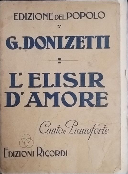 L' elisir d'amore - Gaetano Donizetti - copertina