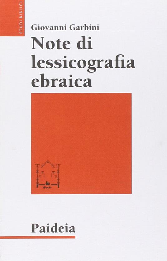 Note di lessicografia ebraica - Giovanni Garbini - copertina