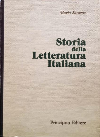 Storia della letteratura italiana - Mario Sansone - copertina