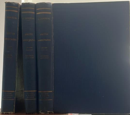 Corso di diritto amministrativo 3 volumi - Guido Zanobini - copertina