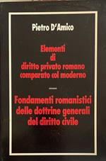 Elementi di diritto privato romano comparato col moderno. Fondamenti romanistici delle dottrine generali del diritto civile