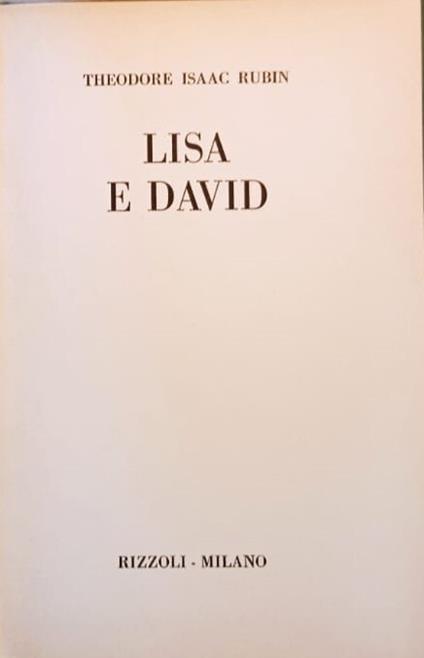 Lisa e David - Theodore Isaac Rubin - copertina