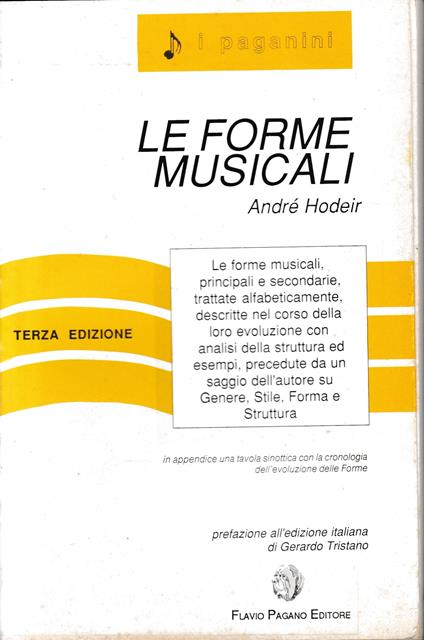 Le forme musicali - André Hodeir - copertina