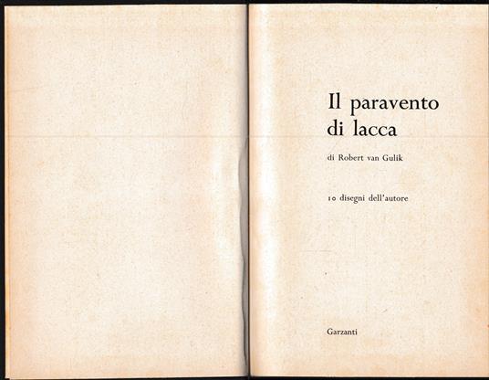 Il paravento di lacca - Robert van Gulik - copertina