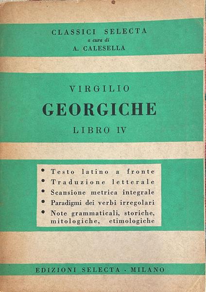 Georgiche Libro IV - Virgilio - copertina