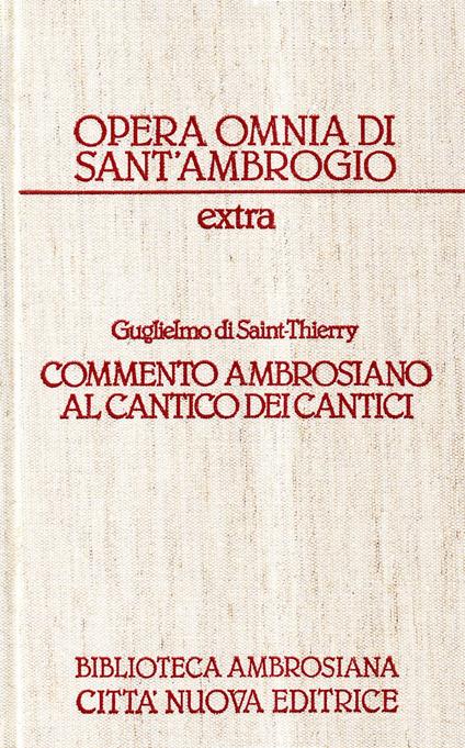 Commento ambrosiano al Cantico dei cantici. Extra 27 - Guglielmo di Saint-Thierry - copertina