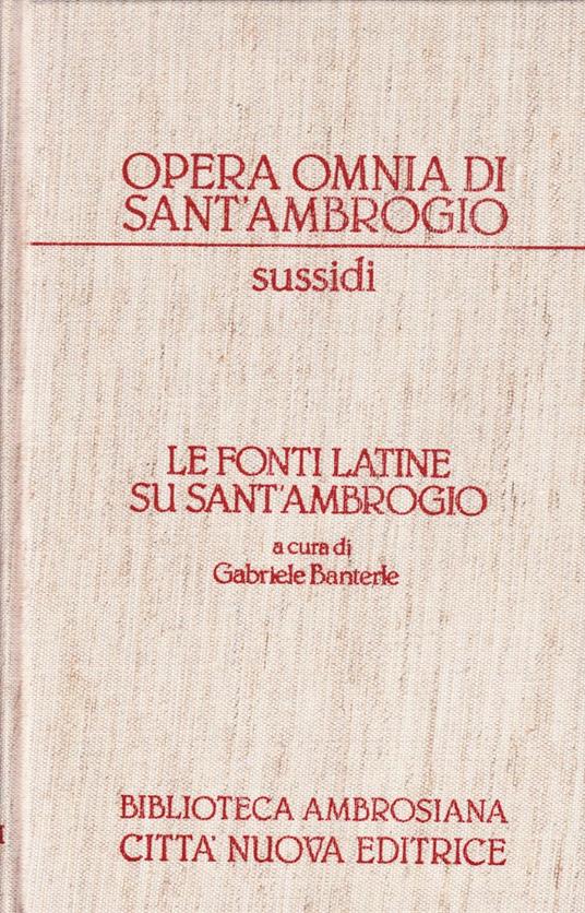 Le fonti latine su sant'Ambrogio. Sussidi (Vol. 24/2) - copertina