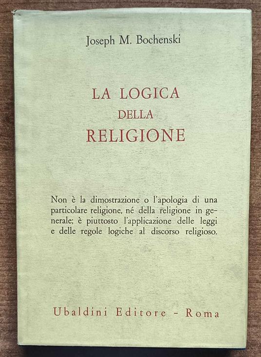 La logica della religione - copertina