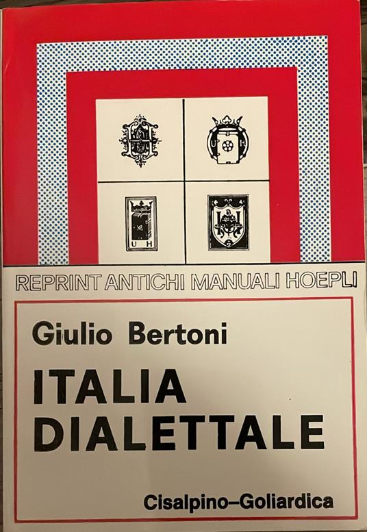 Italia dialettale - Giulio Bertoni - copertina