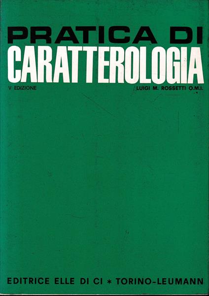 Pratica di caratterologia - copertina