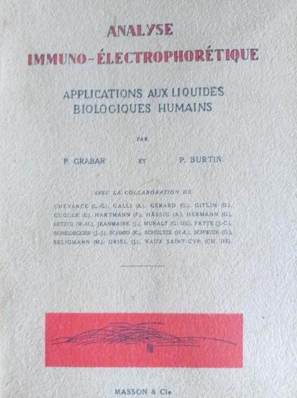 Analyse immuno - electrophoretique - copertina