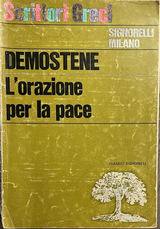 L' orazione per la pace - Demostene - copertina