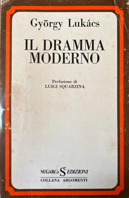 Il dramma moderno - György Lukács - copertina