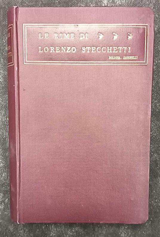 Le rime - Lorenzo Stecchetti - copertina