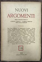 Rivista trimestrale Nuovi Argomenti. n. 18 Nuova serie Aprile-Giugno 1970