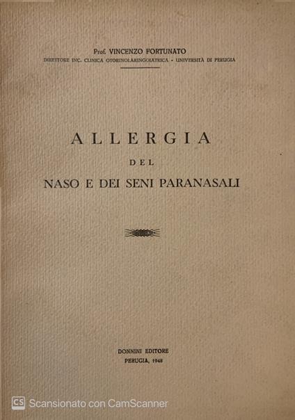 Allergia del naso e dei seni paranasali - Vincenzo Fortunato - copertina