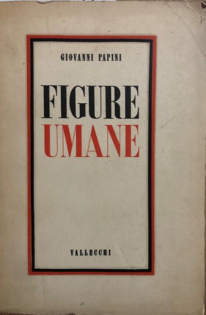 Figure umane - Giovanni Papini - copertina