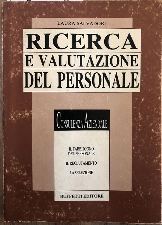 Ricerca e valutazione del personale - Laura Salvadori - copertina