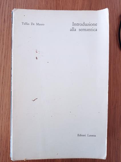 Introduzione alla semantica - Tullio De Mauro - copertina