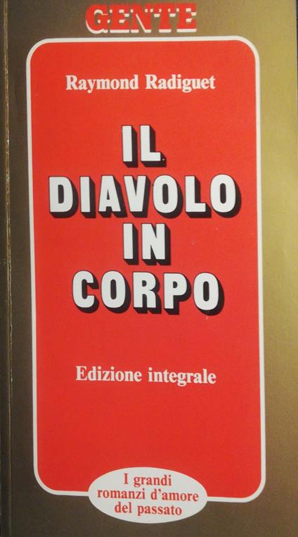 Il diavolo in corpo - Raymond Radiguet - copertina